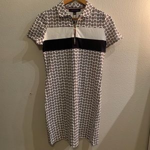 Tommy Hilfiger Colorblocked Zip-Neck Polo Dress